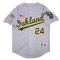 Rickey Henderson Oakland Athletics 1990 World Series Road Jersey - Grey