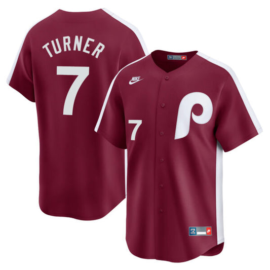 Trea Turner Philadelphia Phillies Cooperstown Limited Jersey - Maroon