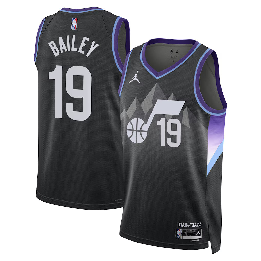 Ace Bailey Utah Jazz Unisex Swingman Player Jersey - Statement Edition - Black