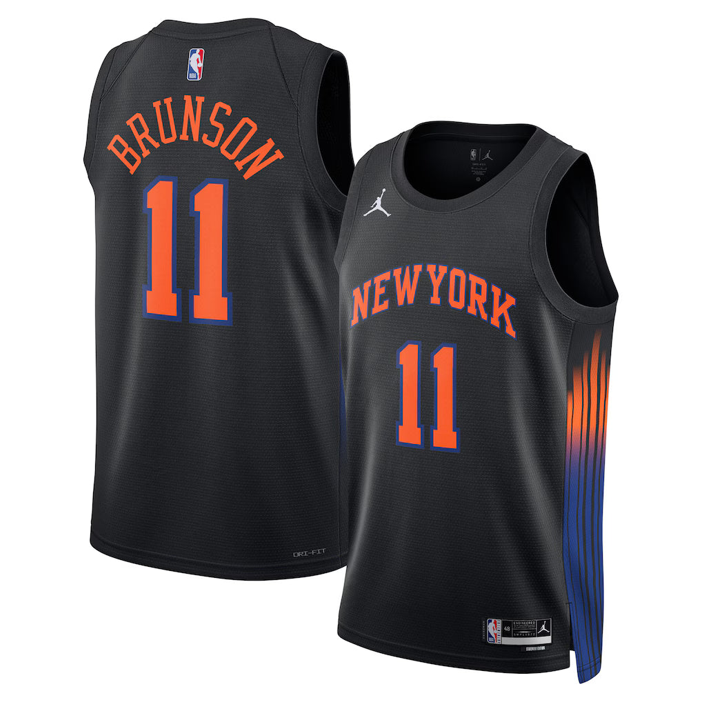 Jalen Brunson New York Knicks Unisex Swingman Jersey - Statement Edition - Black