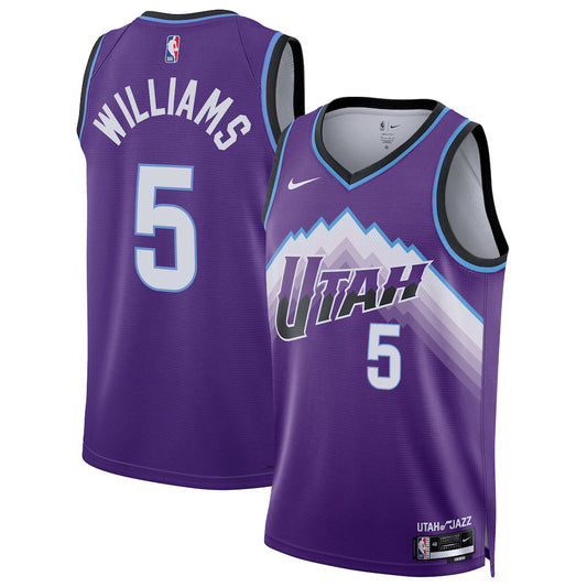 Cody Williams Utah Jazz Unisex Swingman Jersey - Icon Edition - Purple