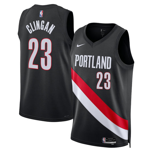 Donovan Clingan Portland Trail Blazers Unisex Swingman Jersey - Icon Edition - Black