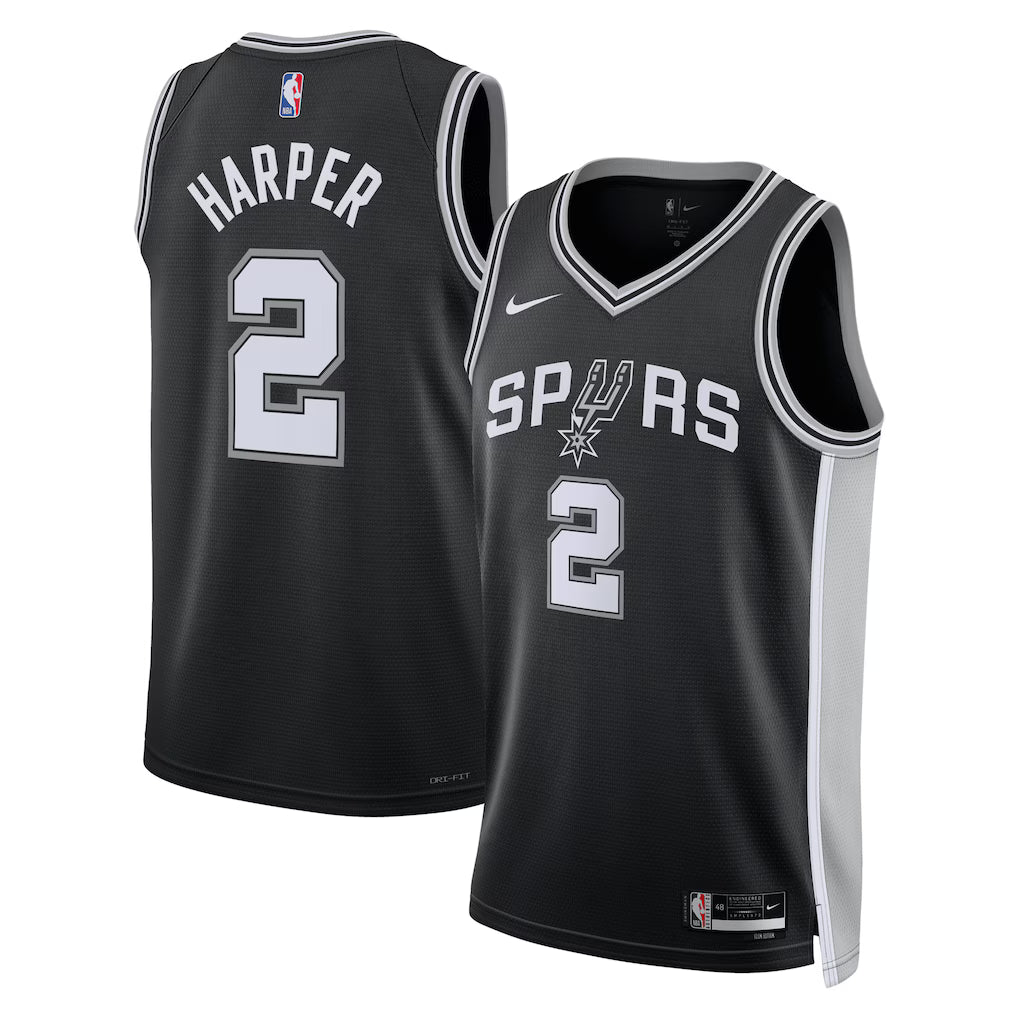 Dylan Harper San Antonio Spurs Unisex 2025 NBA Draft First Round Pick Swingman Jersey - Icon Edition - Black