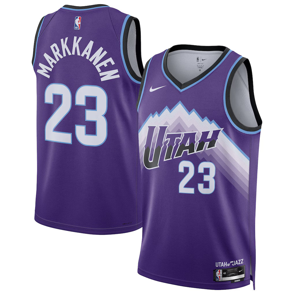 Lauri Markkanen Utah Jazz Unisex Swingman Jersey - Icon Edition - Purple