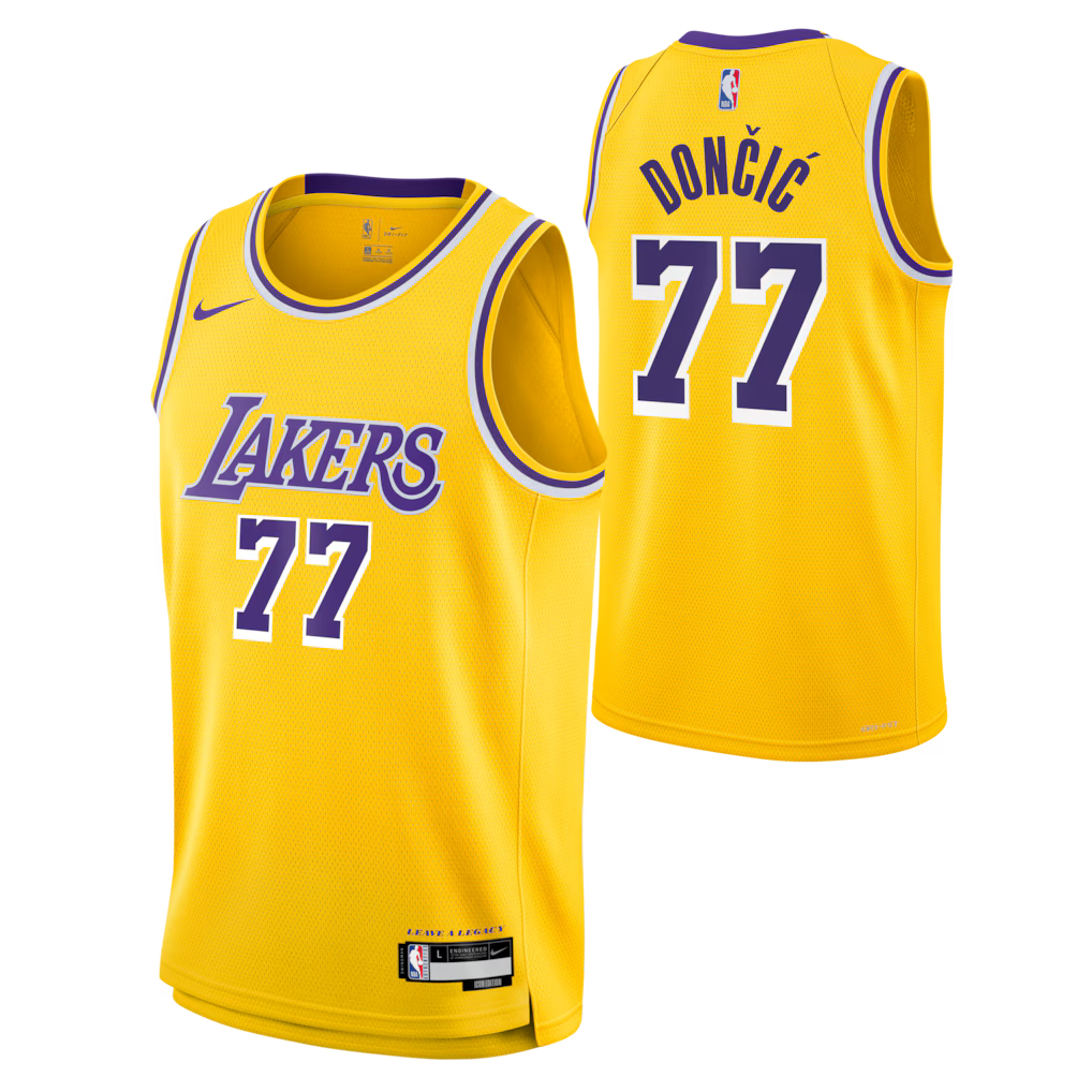 Luka Dončić Los Angeles Lakers Unisex Swingman Jersey - Icon Edition - Gold