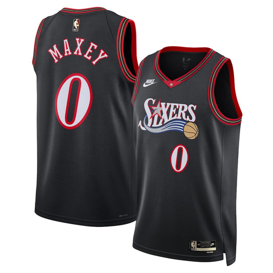 Tyrese Maxey Philadelphia 76ers Unisex Swingman Jersey - Classic Edition - Black