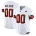 Custom Cleveland Browns 1946 Throwback Vapor Jersey - White