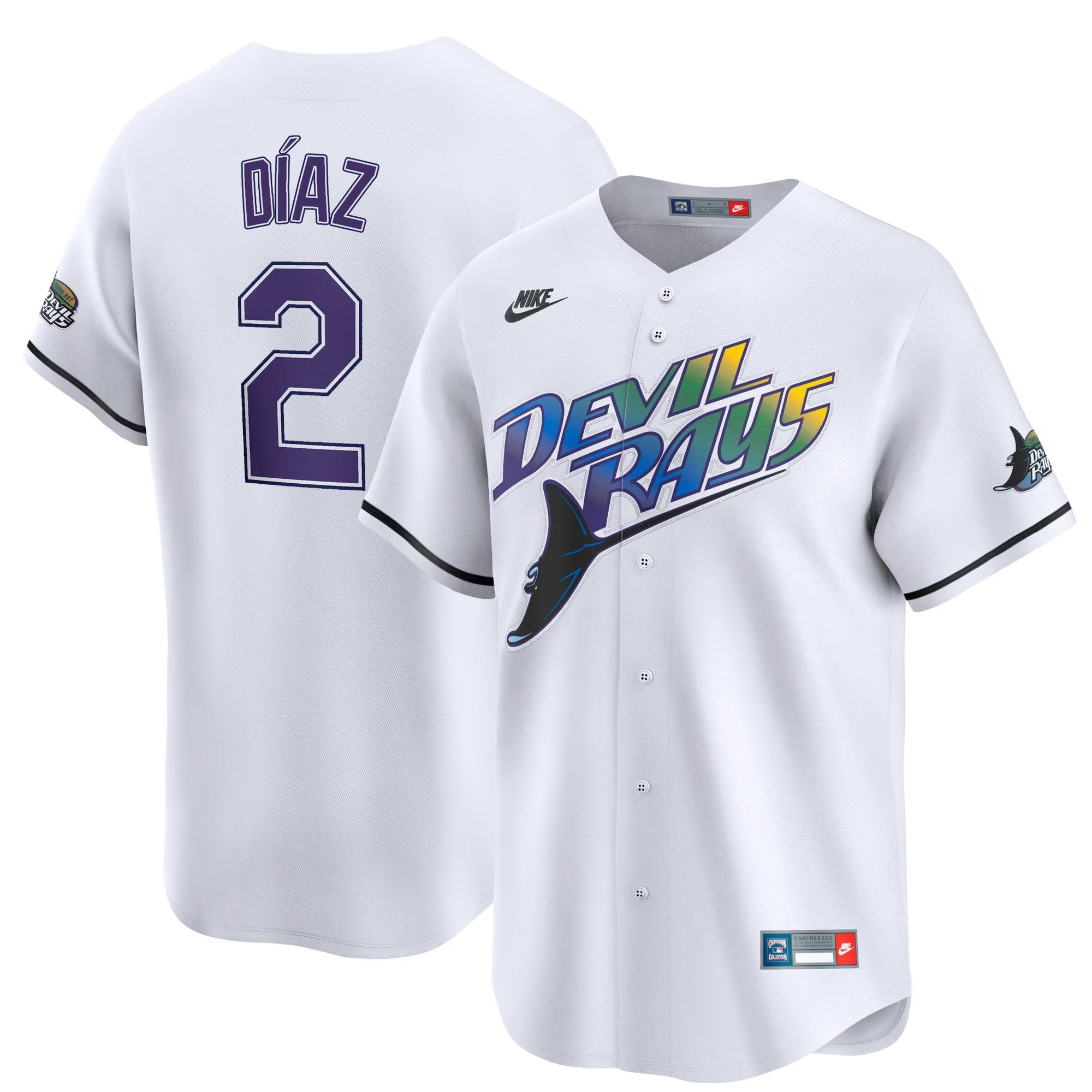Yandy Diaz Tampa Bay Rays Cooperstown Collection Jersey - White